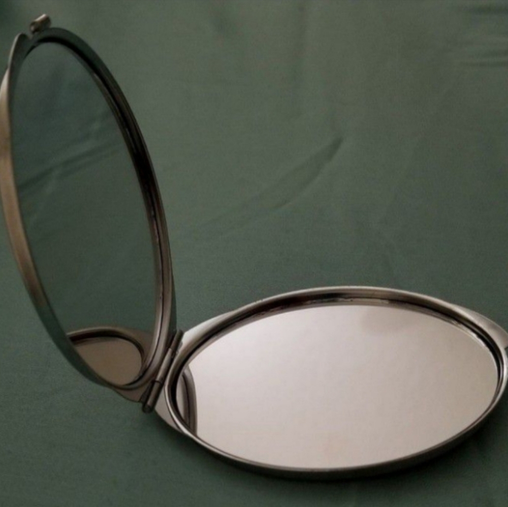 Silver Compact Mirror